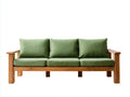 Sofa 225×90×82 cm - Stoff Grün Holz Natur - skandinavischer Wohnbereich Stil