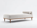 Lange Bank 180×45×55 cm - Stoff Holz weiß - modernes Schlafzimmer Design