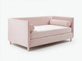 Lange Bank Stoff 198×86×78 cm - Rosa - gepolsterte Rahmenform für das Schlafzimmer