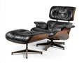 Wohnzimmer Sessel mit Fußhocker 152×88×101 cm - Schwarz/Braun - drehbares Lounge-Design