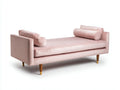 Lange Bank mit Polsterung 195×80×70 cm - Rosa - modernes Schlafzimmermöbel mit klarer Form