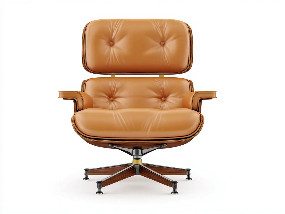 Wohnzimmer Sessel Leder 90×86×89 cm - Braun/Schwarz - ergonomischer Drehsessel