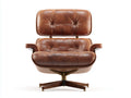 Lounge Sessel 86×90×100 cm - braunes Leder Holz - klassischer Wohnzimmer Stil
