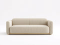 Lange Bank Stoff 205×82×73 cm - Beige - moderne gepolsterte Schlafzimmerbank