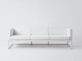 Sofa mit Polsterung 215×80×74 cm - Weiß - minimalistisches Wohnzimmerdesign