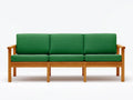Sofa 235×92×85 cm - Stoff Grün Holz Braun - modernes Wohnzimmer Möbel