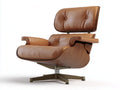 Wohnzimmer Sessel Leder 92×88×91 cm - Braun/Schwarz - drehbares Lounge-Design